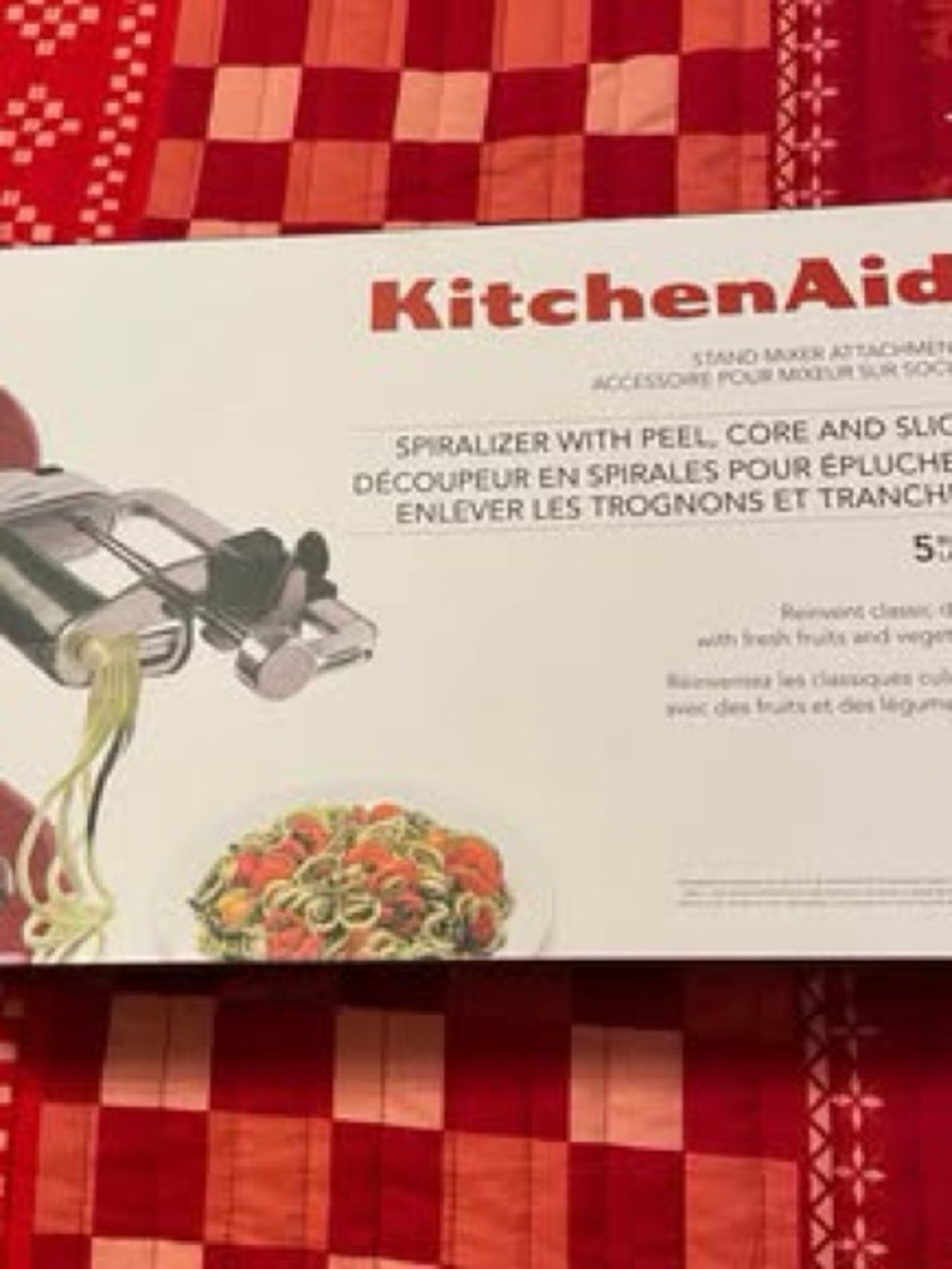Kitchen Aid - Spiralizer with Peel, Core and Slice - 5 blades